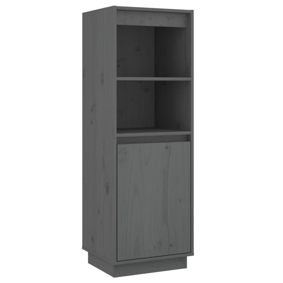 (grey) vidaXL Solid Wood Pine Highboard Storage Cabinet Furniture Multi Colours