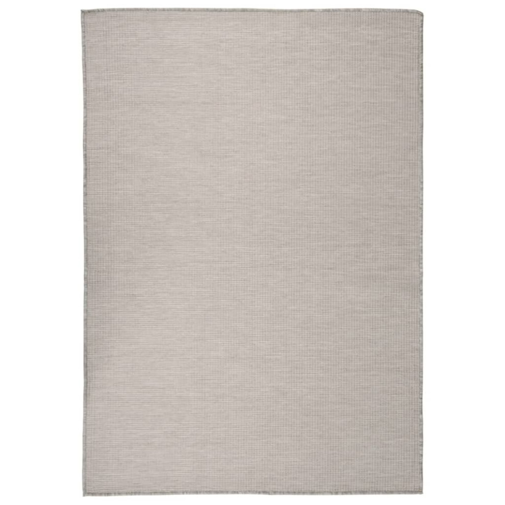 Vidaxl (Taupe, 160 X 230 Cm) Outdoor Flatweave Rug Patio Garden Runner Mat Area Rug Floor Carpet
