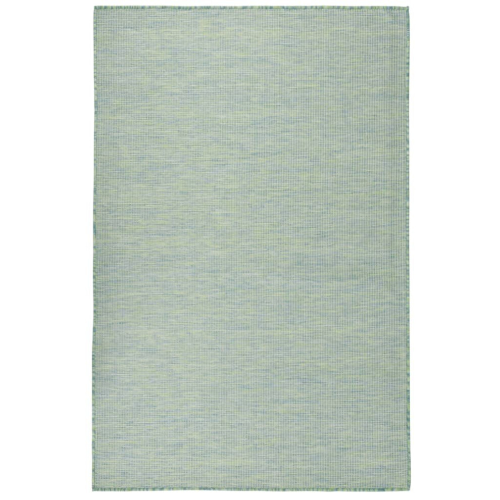 Vidaxl (Turquoise, 100 X 200 Cm) Outdoor Flatweave Rug Patio Garden Runner Mat Area Rug Floor Carpet