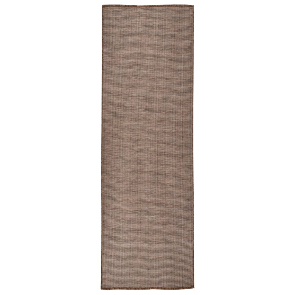 (brown, 80 x 250 cm) vidaXL Outdoor Flatweave Rug Runner Floor Carpet Multi Colours Multi Sizes