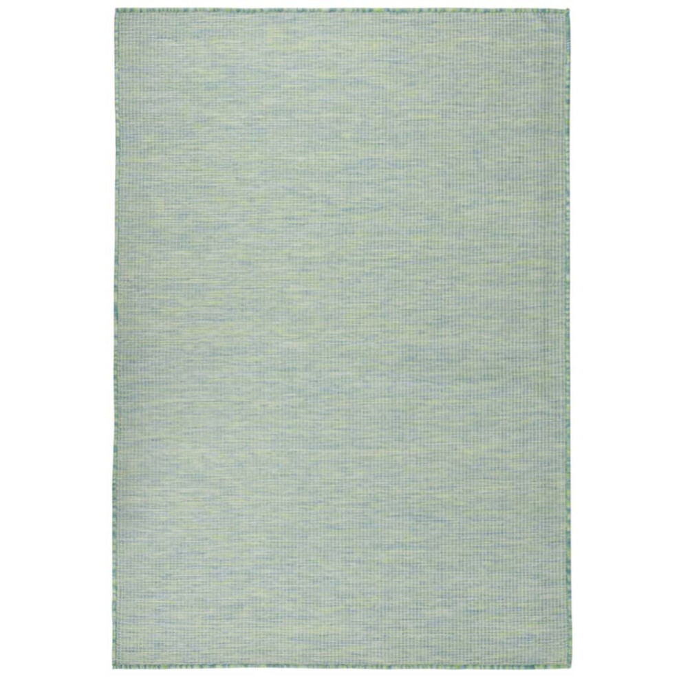 Vidaxl (Turquoise, 160 X 230 Cm) Outdoor Flatweave Rug Patio Garden Runner Mat Area Rug Floor Carpet