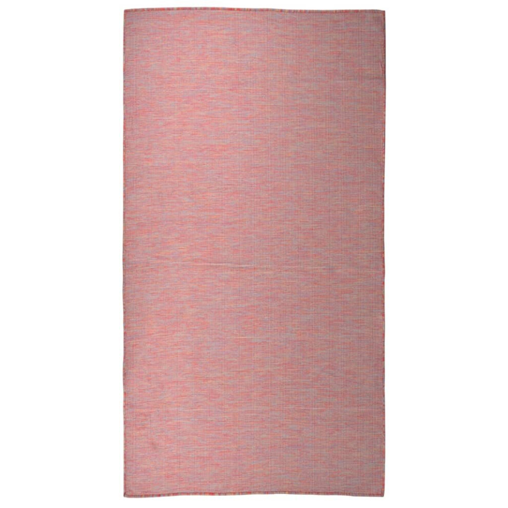 Vidaxl (Red, 80 X 150 Cm) Outdoor Flatweave Rug Patio Garden Runner Mat Area Rug Floor Carpet