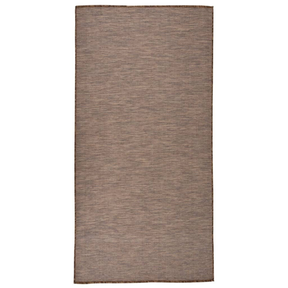 (brown, 100 x 200 cm) vidaXL Outdoor Flatweave Rug Patio Garden Runner Mat Area Rug Floor Carpet