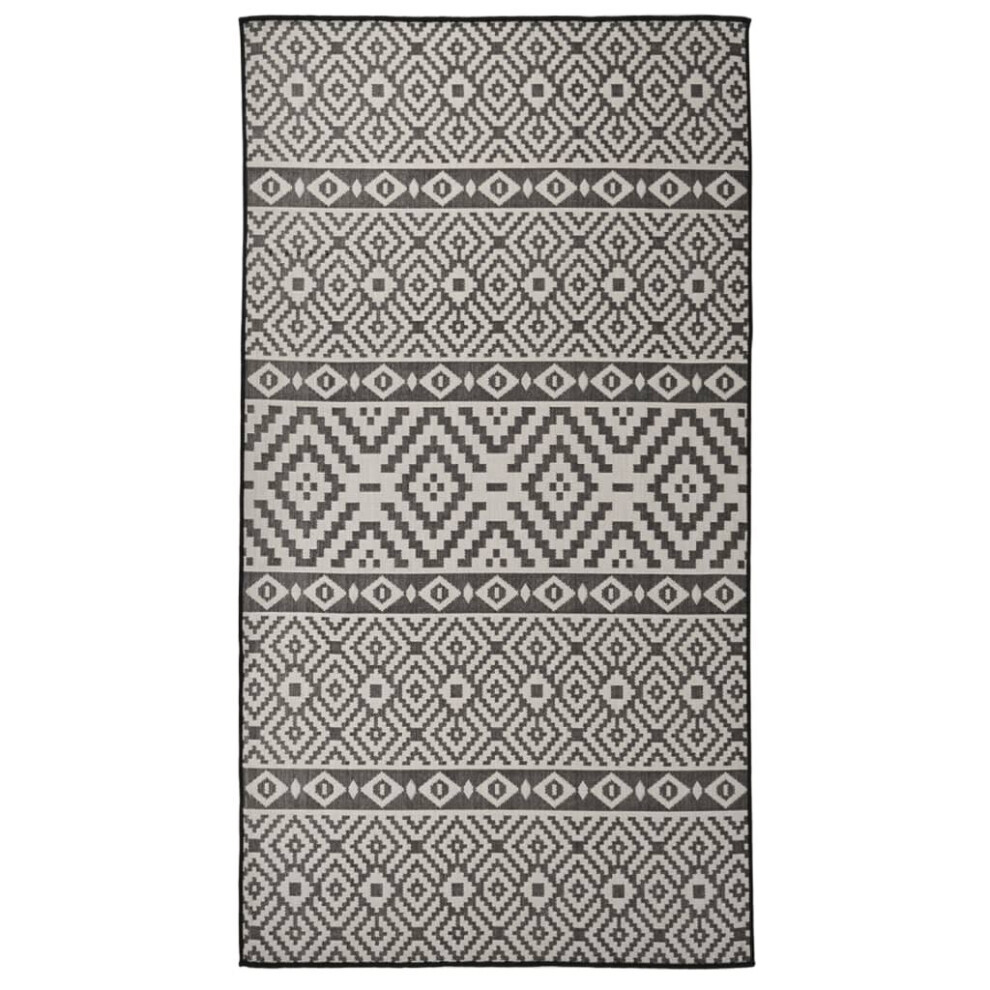 Vidaxl (Black Stripes, 80 X 150 Cm) Outdoor Flatweave Rug Patio Garden Runner Mat Area Rug Floor Carpet