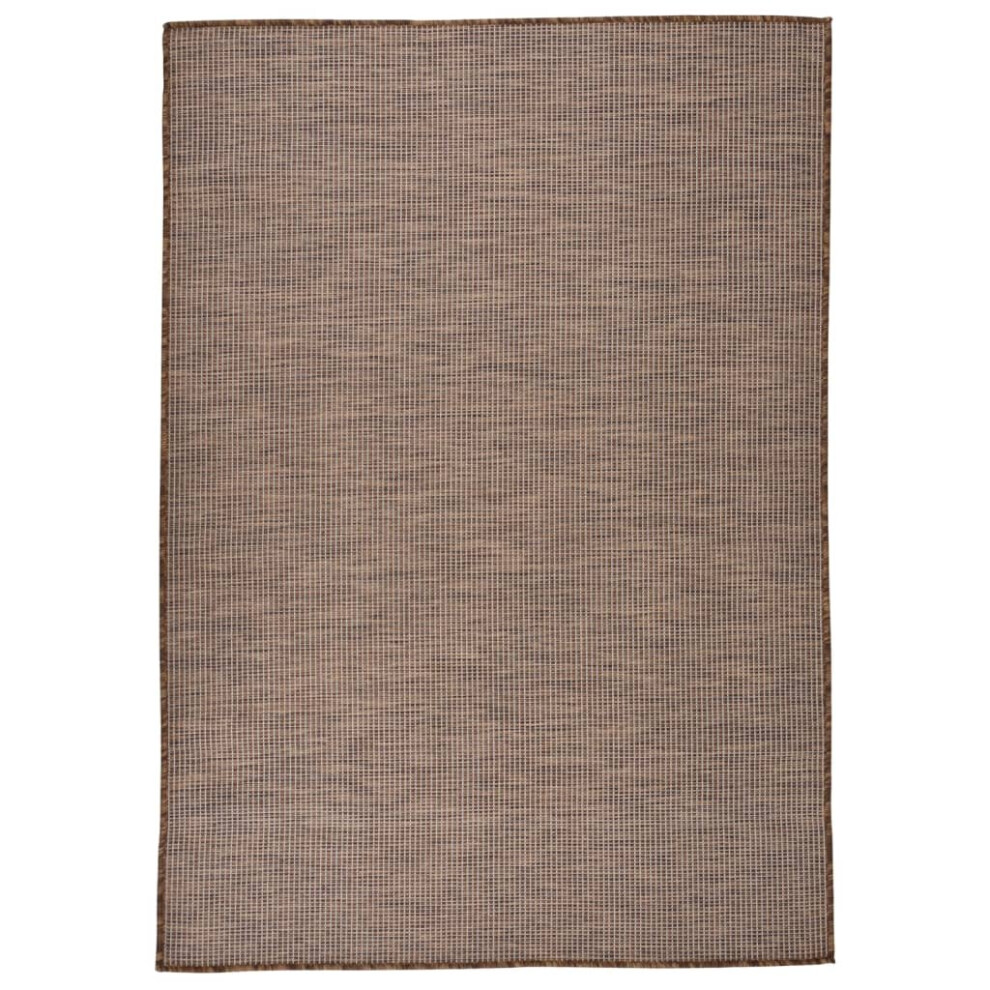 Vidaxl (Brown, 160 X 230 Cm) Outdoor Flatweave Rug Patio Garden Runner Mat Area Rug Floor Carpet