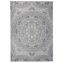(blue pattern, 140 x 200 cm) vidaXL Outdoor Flatweave Rug Patio Garden Runner Mat Area Rug Floor Carpet