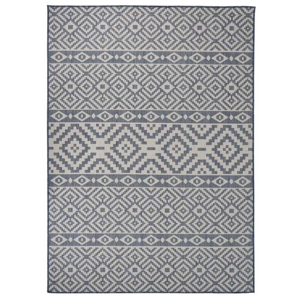 (blue stripes, 200 x 280 cm) vidaXL Outdoor Flatweave Rug Runner Floor Carpet Multi Colours Multi Sizes