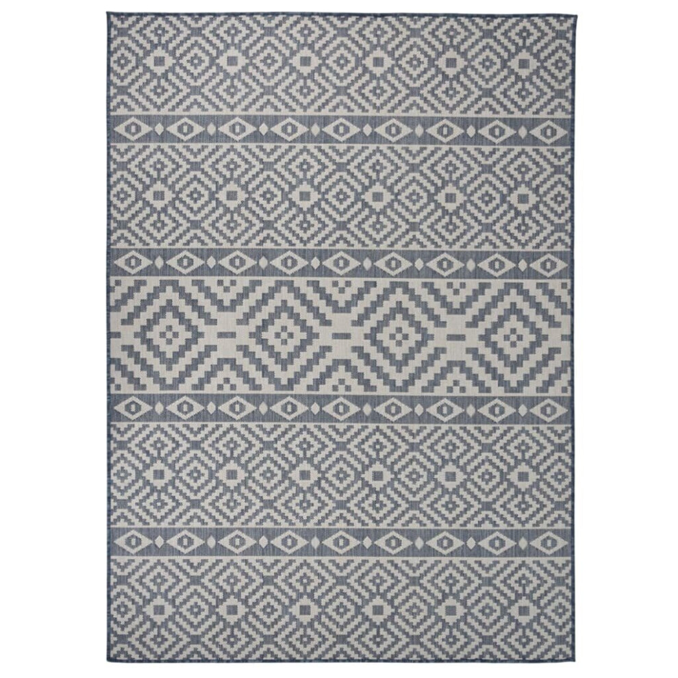 Vidaxl (Blue Stripes, 200 X 280 Cm) Outdoor Flatweave Rug Patio Garden Runner Mat Area Rug Floor Carpet