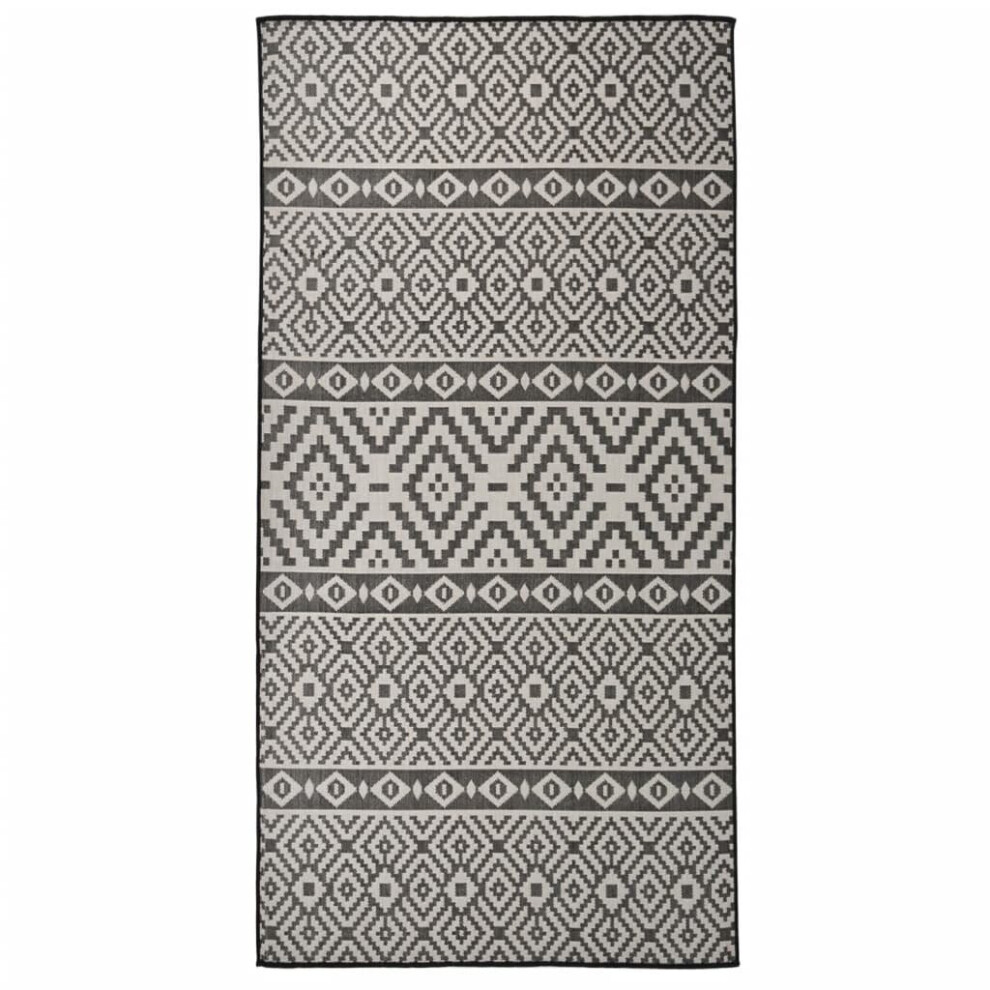 (black stripes, 100 x 200 cm) vidaXL Outdoor Flatweave Rug Runner Floor Carpet Multi Colours Multi Sizes