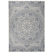 (blue pattern, 120 x 170 cm) vidaXL Outdoor Flatweave Rug Patio Garden Runner Mat Area Rug Floor Carpet