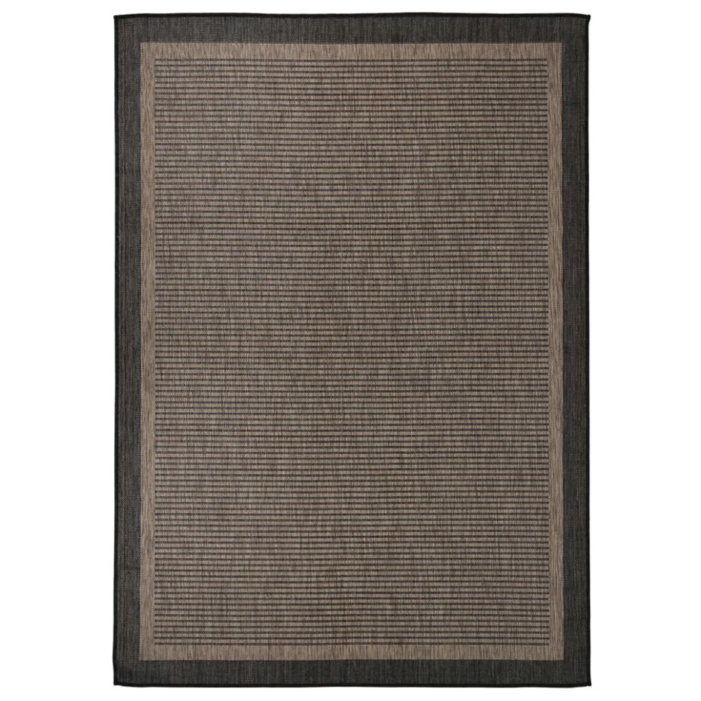 (dark brown, 140 x 200 cm) vidaXL Outdoor Flatweave Rug Runner Floor Carpet Multi Colours Multi Sizes