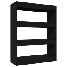 (black) vidaXL Book Cabinet/Room Divider Engineered Wood Book Cabinet Multi Colours