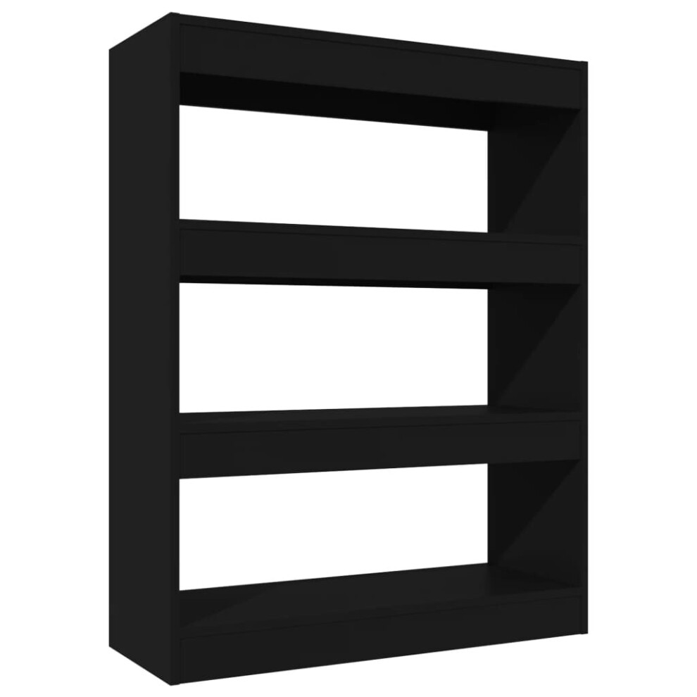 (black) vidaXL Book Cabinet/Room Divider Engineered Wood Book Cabinet Multi Colours