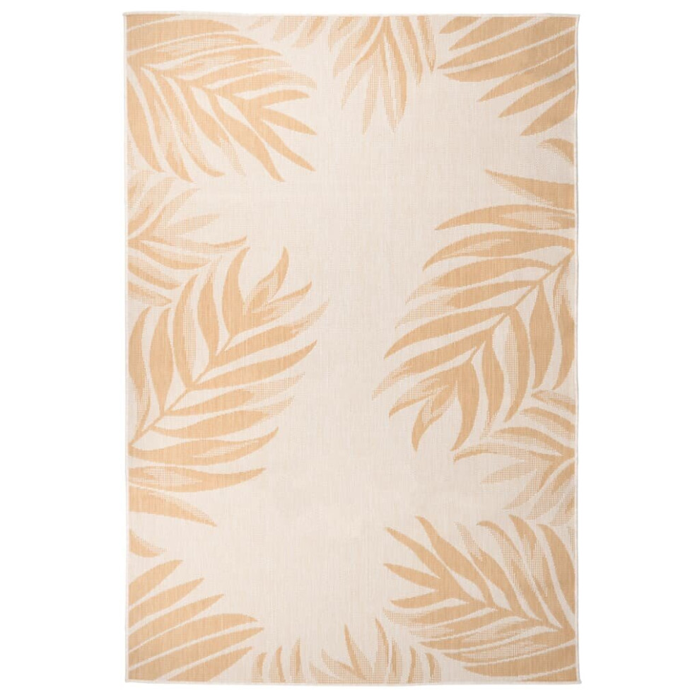 Vidaxl (Leaf Pattern, 160 X 230 Cm) Outdoor Flatweave Rug Patio Garden Runner Mat Area Rug Floor Carpet