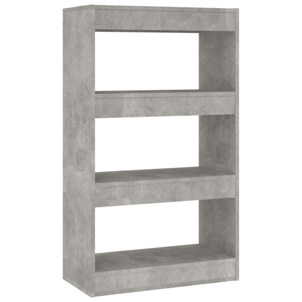 Vidaxl (Concrete Grey) Book Cabinet/Room Divider Chipboard Home Room Partition Multi Colours