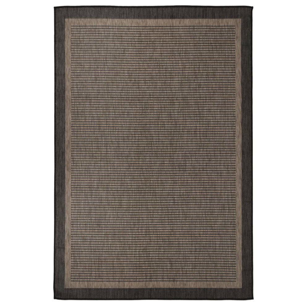 Photos - Area Rug VidaXL   Outdoor Flatweave Rug Patio Garden Runner Mat  Floor Carpet Brown 340846 (dark brown, 160 x 230 cm)