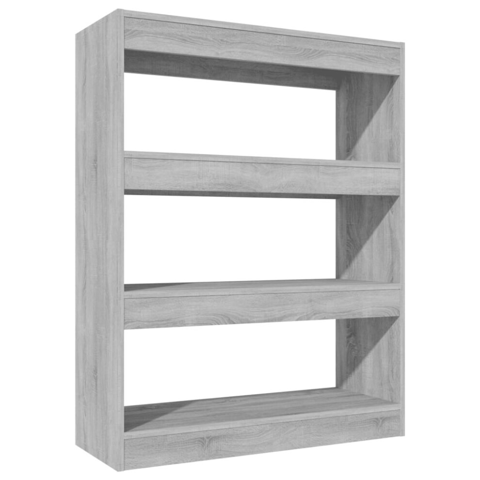 VidaXL Book Cabinet Room Divider Grey Sonoma 80x30x103 cm Engineered Wood - Image 2