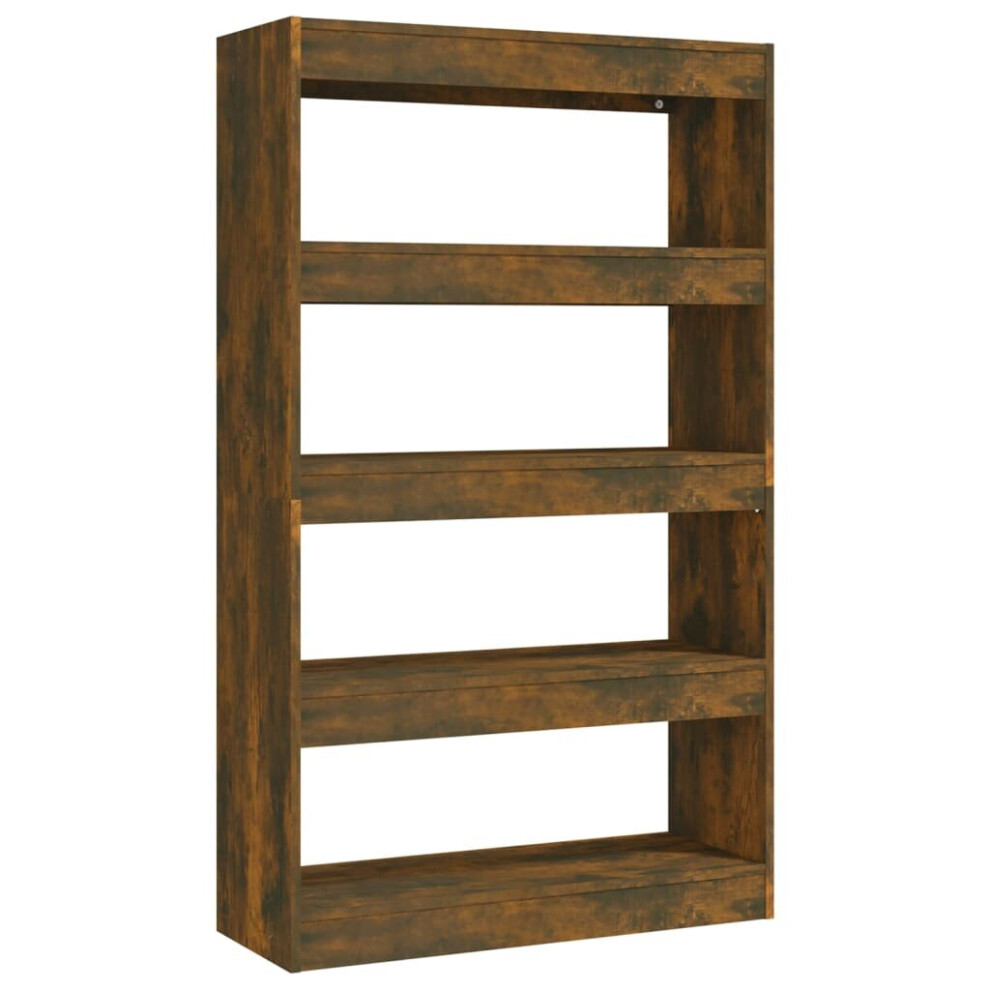 Vidaxl (Smoked Oak) Book Cabinet/Room Divider Chipboard Shelf Room Partition Multi Colours