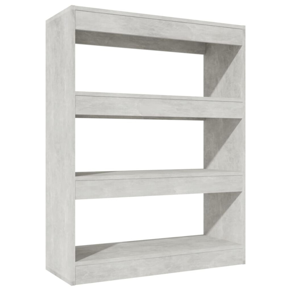 Vidaxl (Concrete Grey) Book Cabinet/Room Divider Engineered Wood Book Cabinet Multi Colours