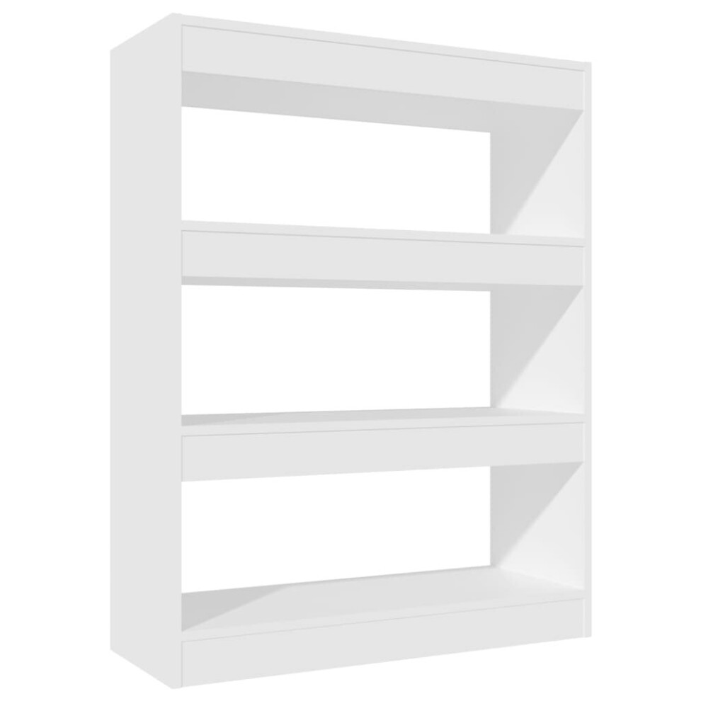 (white) vidaXL Book Cabinet/Room Divider Engineered Wood Book Cabinet Multi Colours