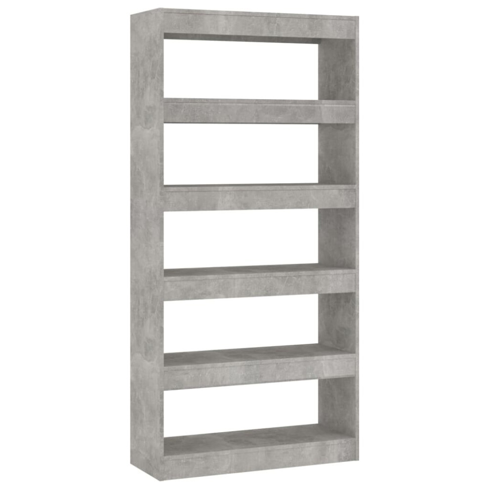 (concrete grey) vidaXL Book Cabinet/Room Divider Chipboard Bookcase Furniture Multi Colours