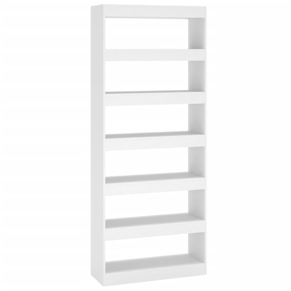 (white) vidaXL Book Cabinet/Room Divider Chipboard Shelf Room Partition Multi Colours