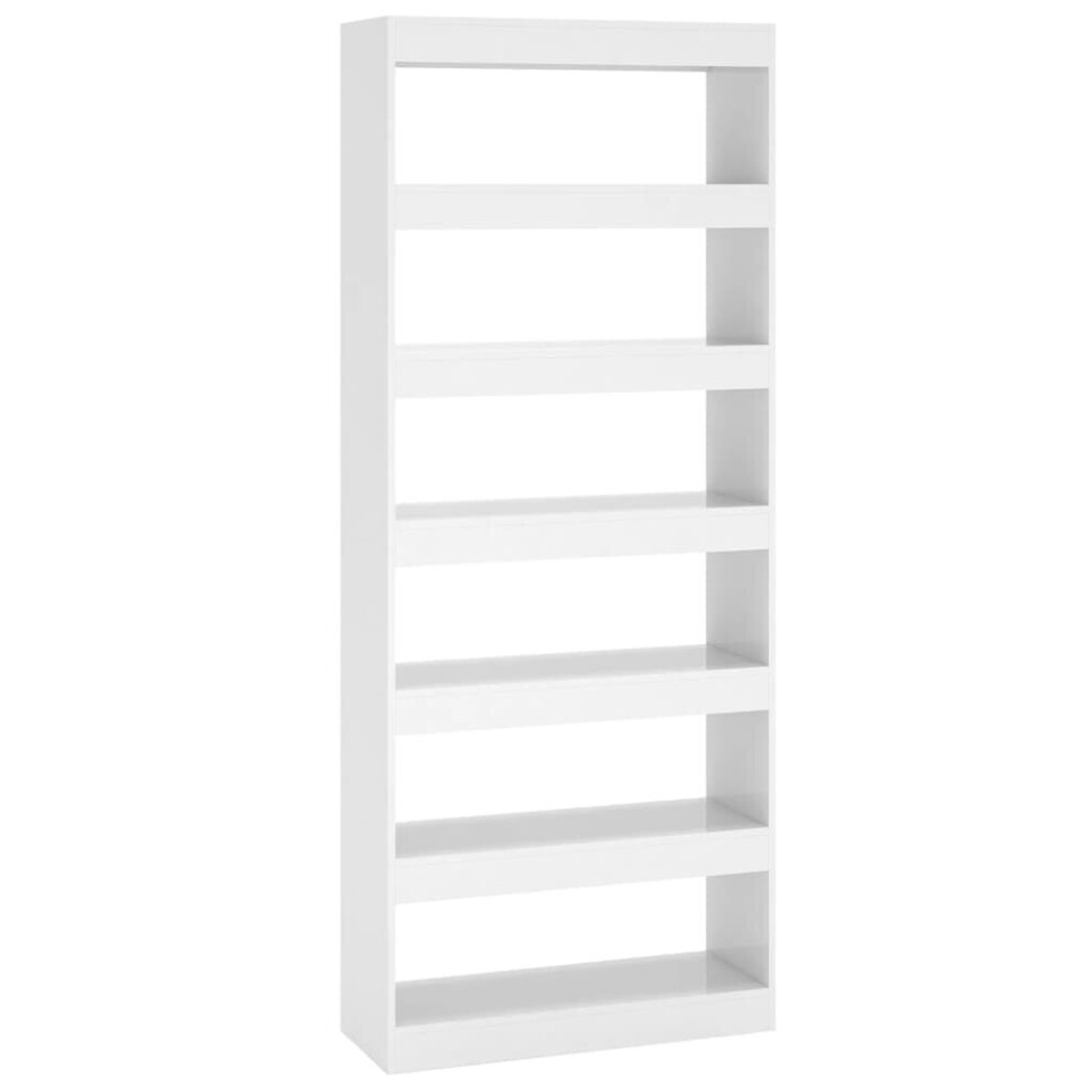 (high gloss white) vidaXL Book Cabinet/Room Divider Chipboard Shelf Room Partition Multi Colours