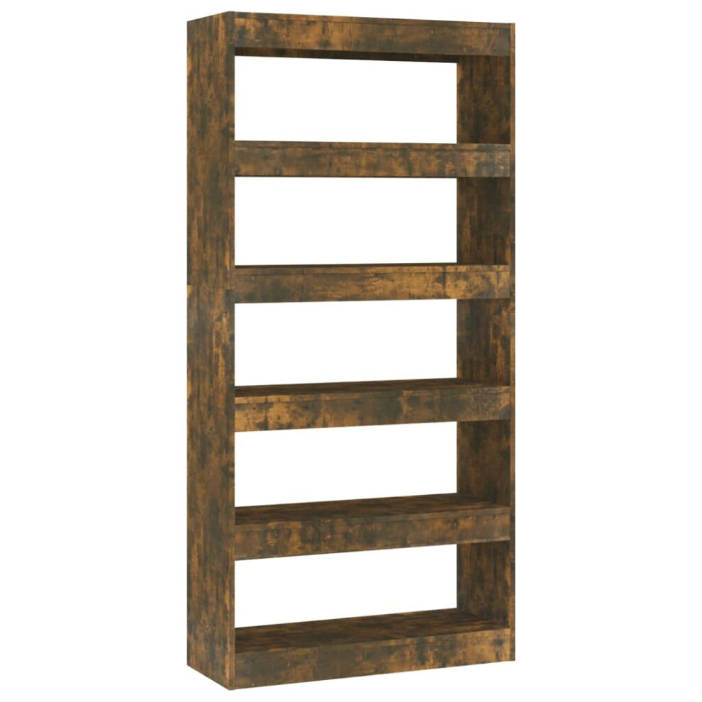 Vidaxl (Smoked Oak) Book Cabinet/Room Divider Chipboard Bookcase Furniture Multi Colours