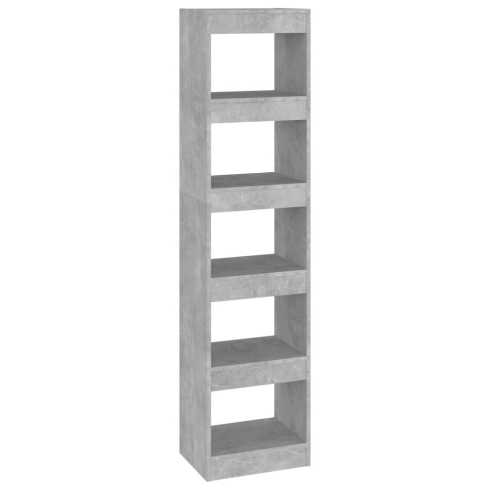 Vidaxl (Concrete ) Book Cabinet/Room Divider Bookcase File Storage Cabinet Multi Colours Grey