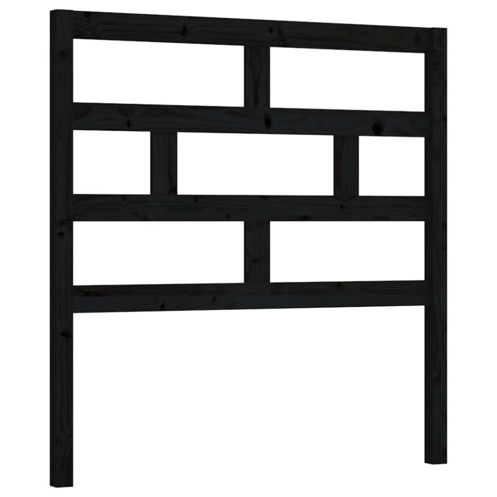 Vidaxl (Black, 81 X 4 X 100 Cm) Bed Headboard Bedroom Bed Header Decorative Headboard Solid Wood Pine