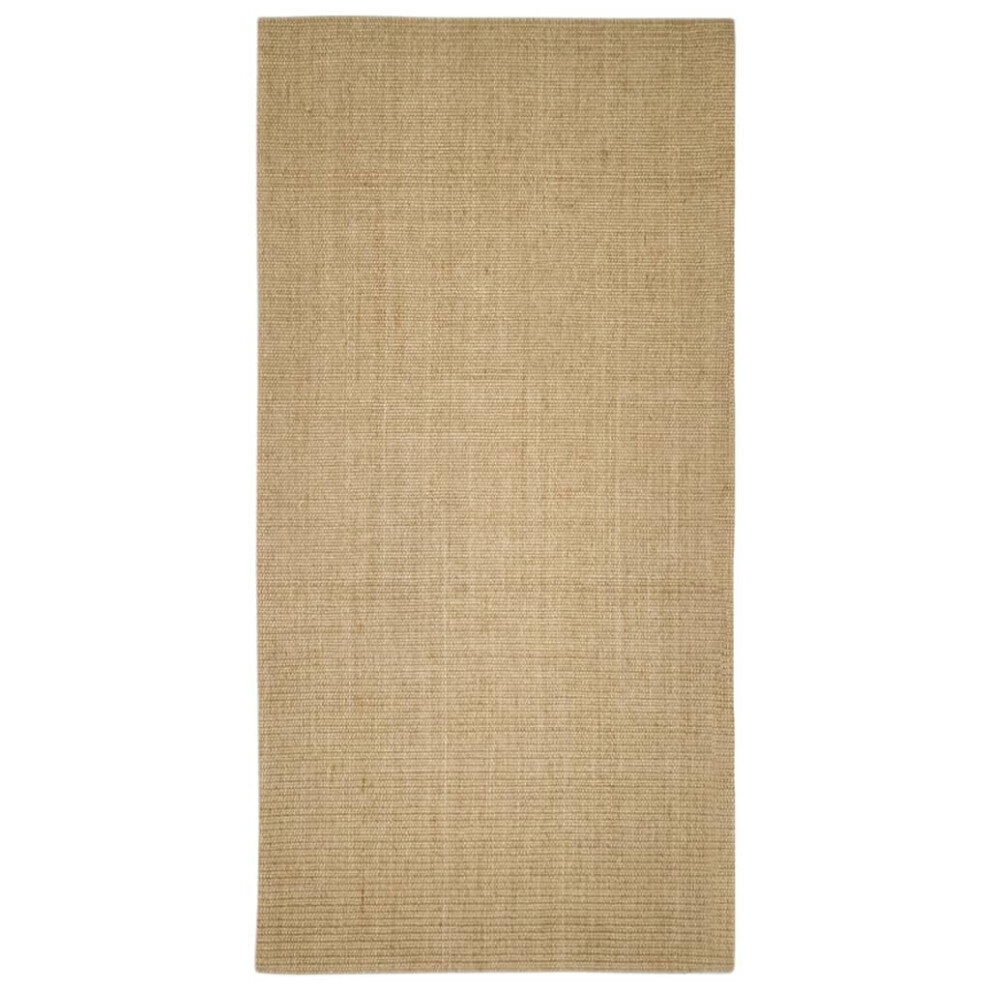 VIDAXL Natural Sisal Rug 100x200 cm Brown Floor Carpet with Anti-Slip Backing - Image 2