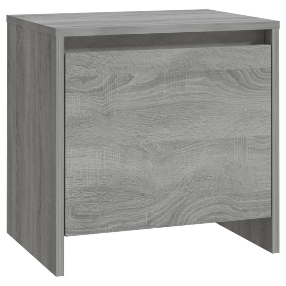 (grey sonoma, 1) vidaXL 1/2x Bedside Cabinets Chipboard Side Cabinet Furniture Multi Colours