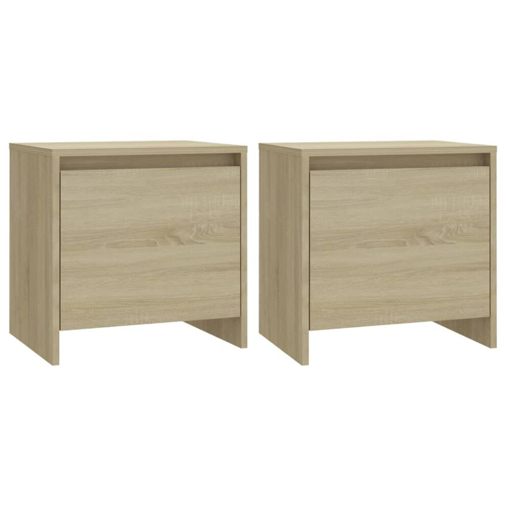 Vidaxl (Sonoma Oak, 2) 1/2X Bedside Cabinets Chipboard Side Cabinet Furniture Multi Colours