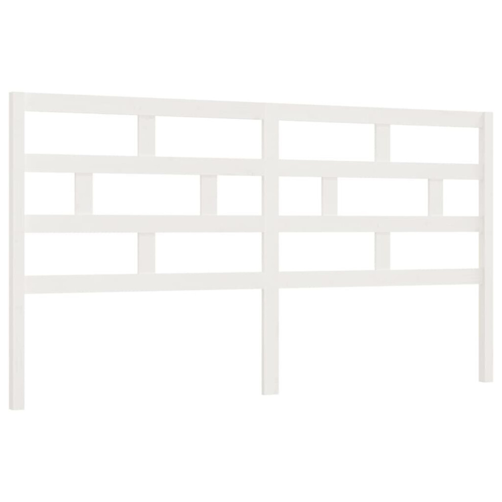 Vidaxl (White, 186 X 4 X 100 Cm) Bed Headboard Bedroom Bed Header Decorative Headboard Solid Wood Pine