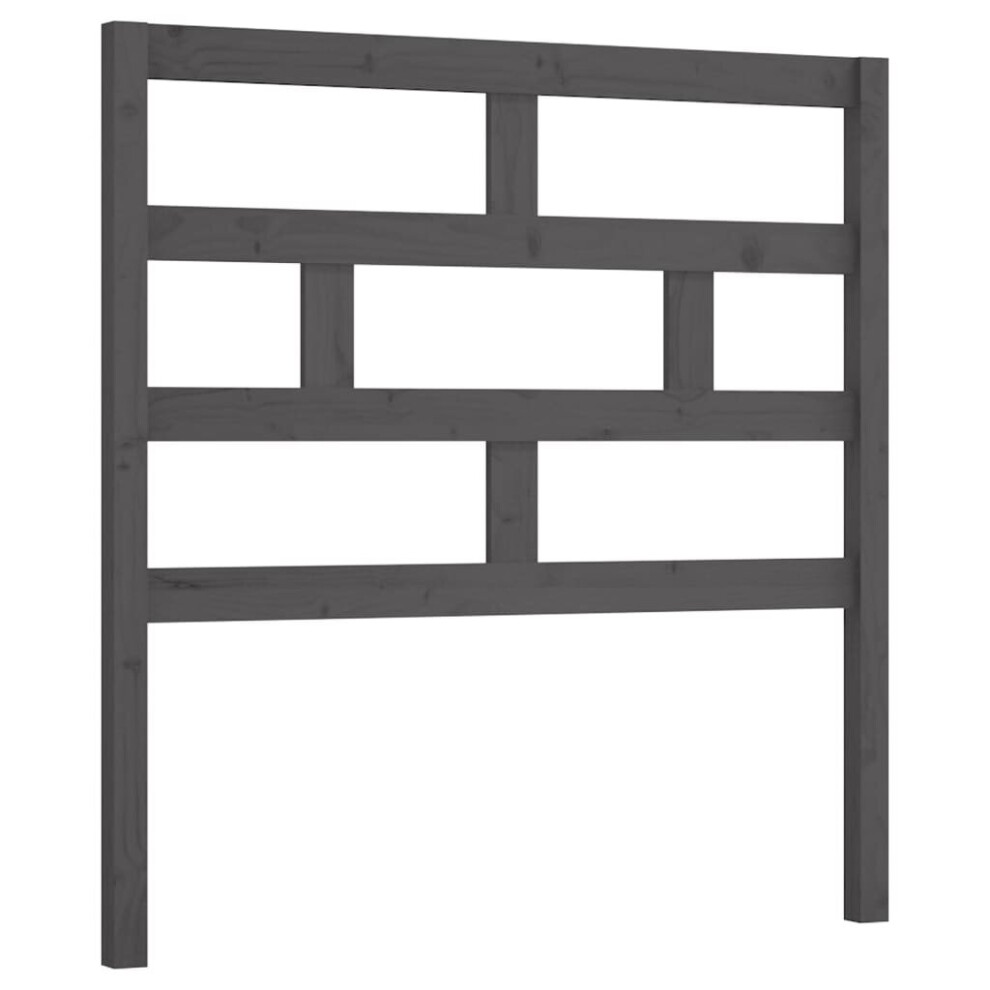 Vidaxl (Grey, 96 X 4 X 100 Cm) Bed Headboard Bedroom Bed Header Decorative Headboard Solid Wood Pine