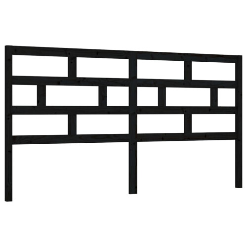 VidaXL (black, 206 x 4 x 100 cm) vidaXL Bed Headboard Bedroom Bed Header Decorative Headboard Solid Wood Pine