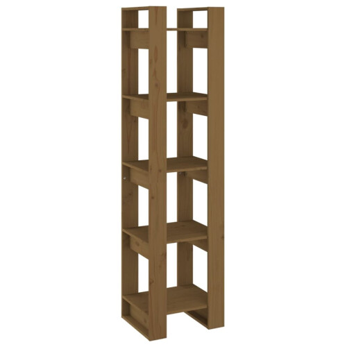 VidaXL (honey brown) vidaXL Solid Wood Pine Book Cabinet/Room Divider Storage Rack Multi Colours