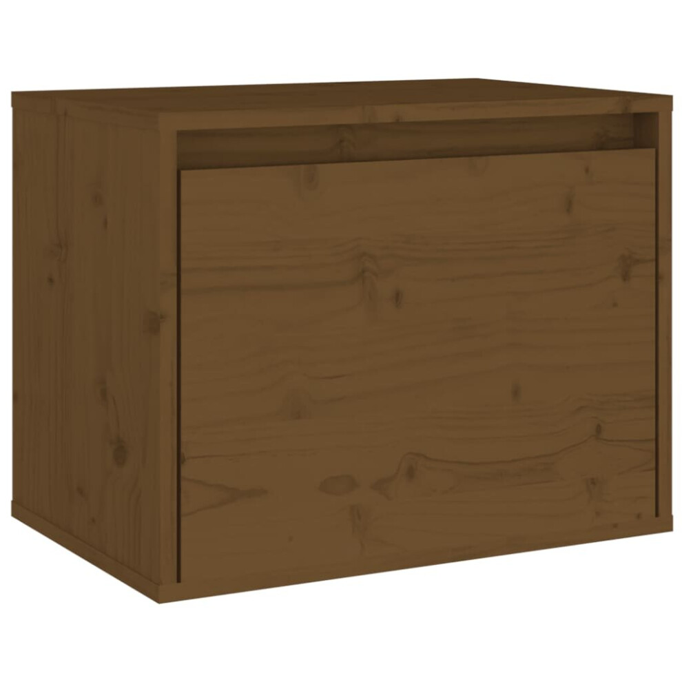 Vidaxl (Honey 1) Wall Cabinet Hanging Storage Cabinet Wall Cupboard Solid Wood Pine Brown