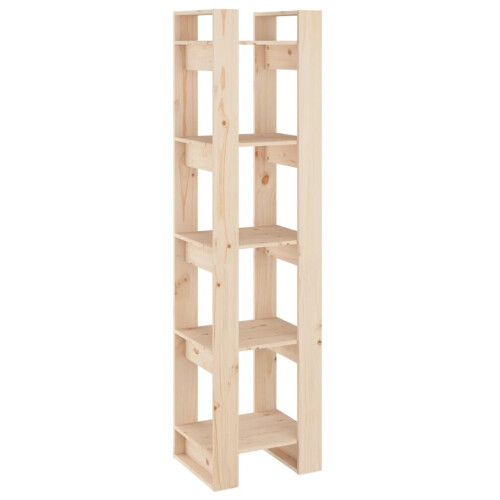 VidaXL (brown) vidaXL Solid Wood Pine Book Cabinet/Room Divider Storage Rack Multi Colours