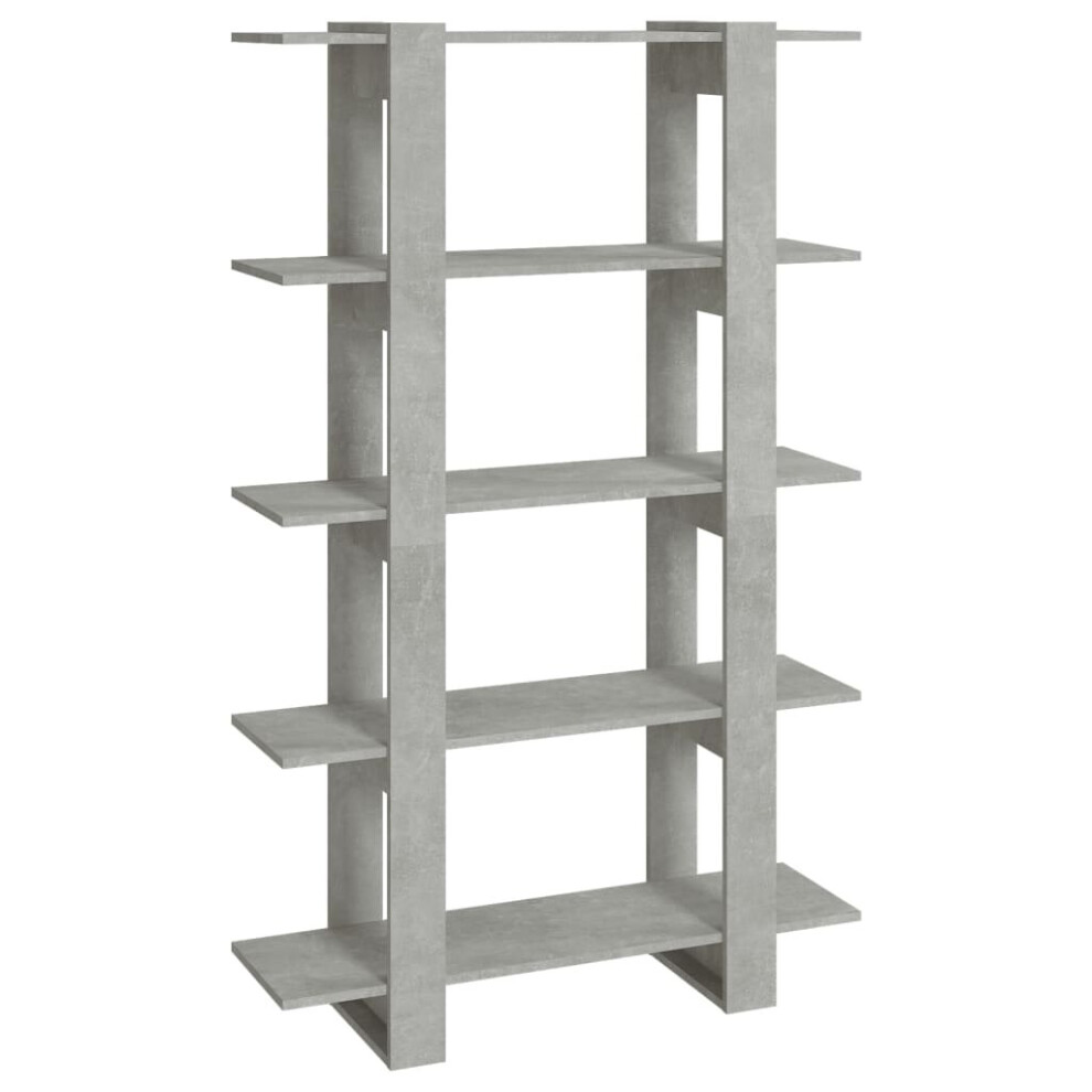 Vidaxl (Concrete ) Book Cabinet/Room Divider Room Partition Home Organiser Multi Colours Grey