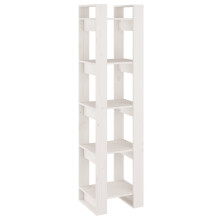 (white) vidaXL Solid Wood Pine Book Cabinet/Room Divider Storage Rack Multi Colours