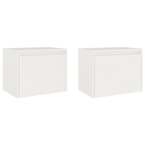 VidaXL (white, 2) vidaXL Wall Cabinet Hanging Storage Cabinet Wall Cupboard Solid Wood Pine