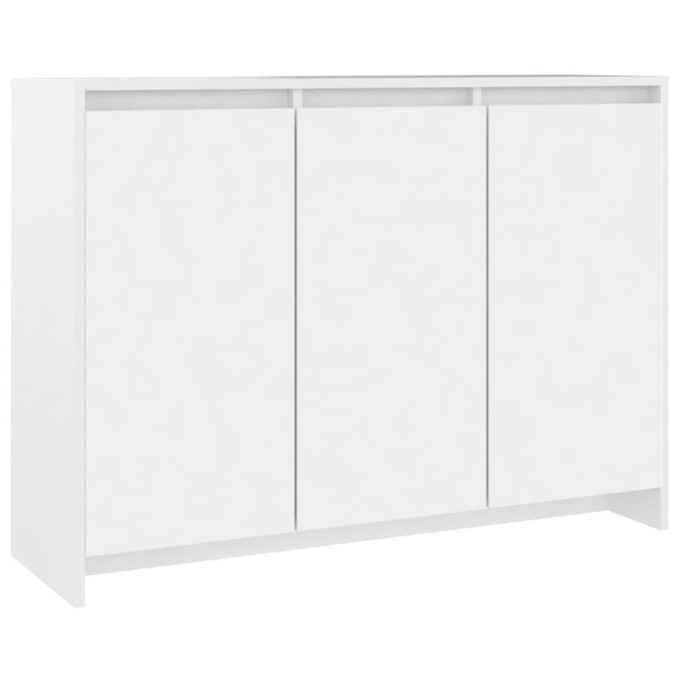 (white) vidaXL Sideboard Storage Cupboard Cabinet Buffet Highboard Engineered Wood