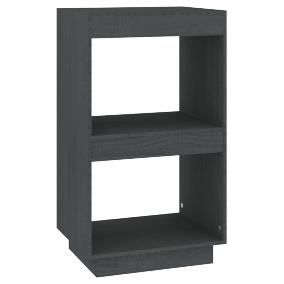 VidaXL Book Cabinet Grey 40x35x71 cm Solid Pinewood - Image 2