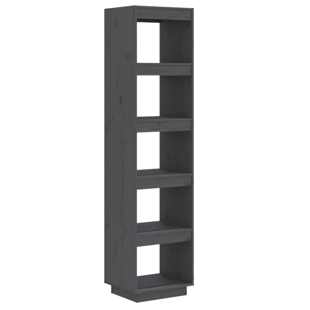 Vidaxl (Grey, 40 X 35 X 167 Cm) Solid Pinewood Book Cabinet/Room Divider Multi Colours Multi Sizes
