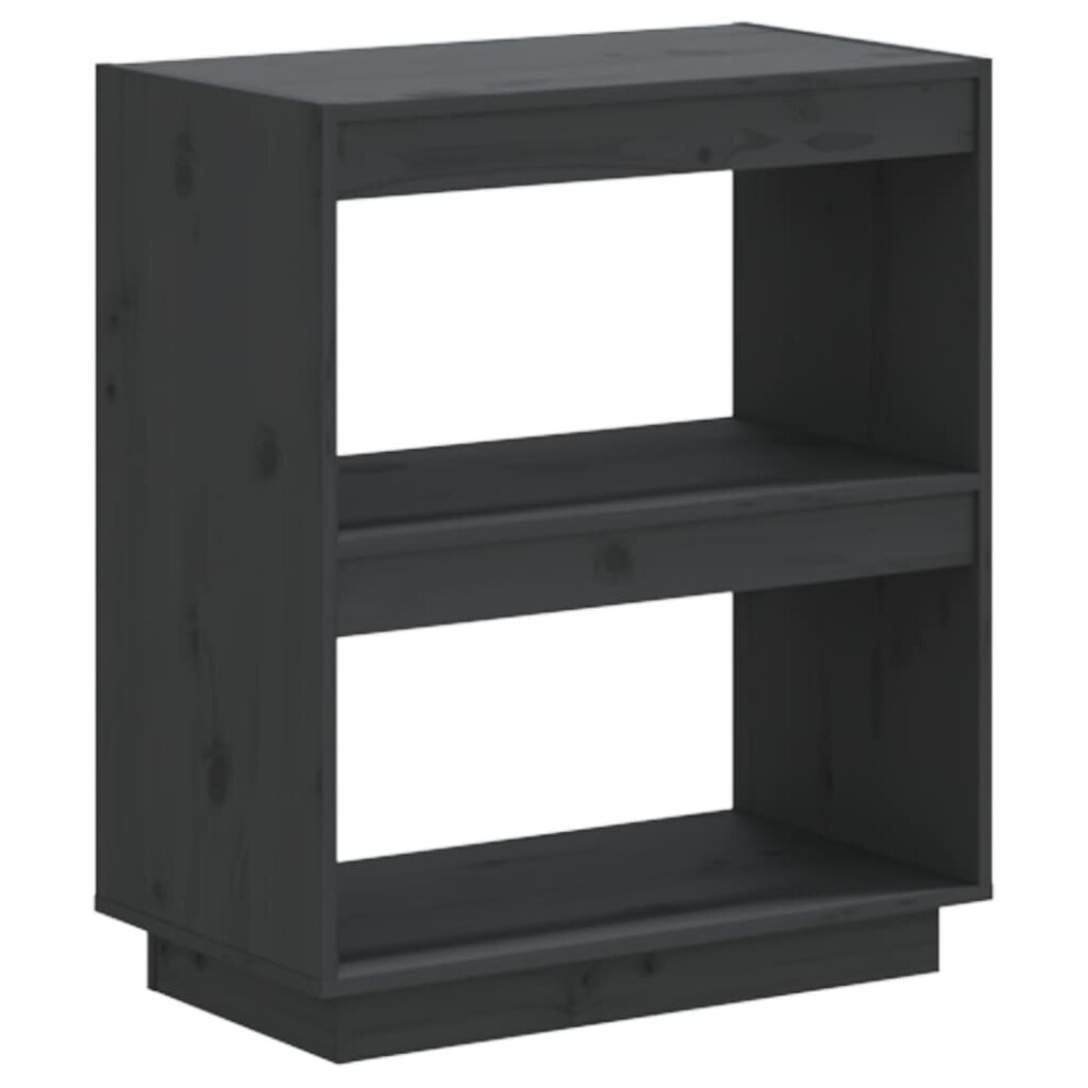 Vidaxl (Grey, 60 X 35 X 71 Cm) Solid Pinewood Book Cabinet/Room Divider Multi Colours Multi Sizes
