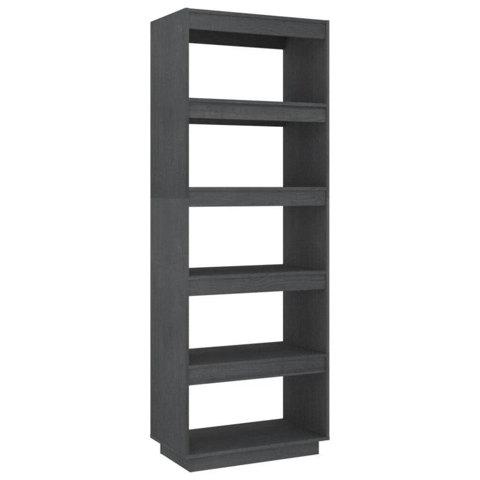 Vidaxl (Grey, 60 X 35 X 167 Cm) Solid Pinewood Book Cabinet/Room Divider Multi Colours Multi Sizes