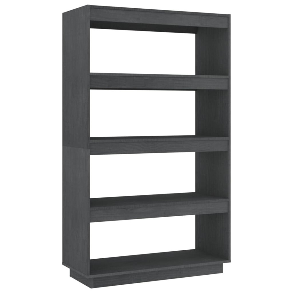 Vidaxl (Grey, 80 X 35 X 135 Cm) Solid Pinewood Book Cabinet/Room Divider Multi Colours Multi Sizes