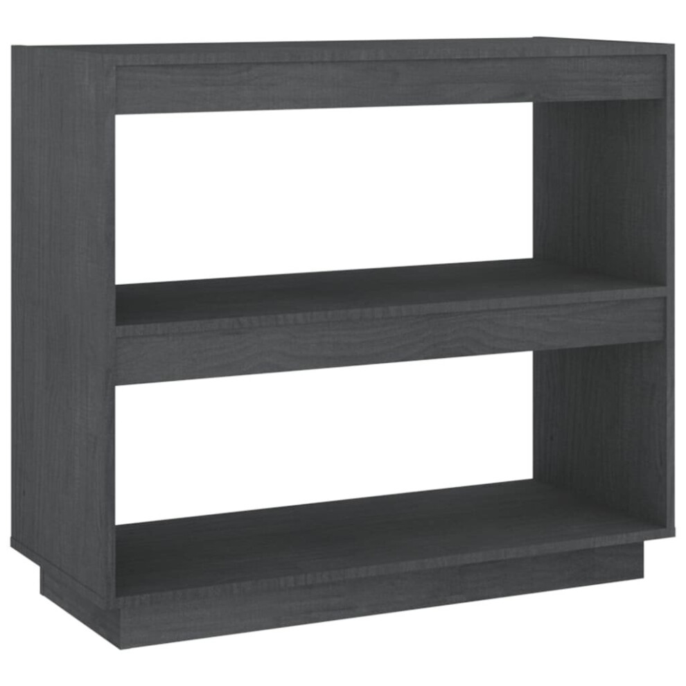 Vidaxl (Grey, 80 X 35 X 71 Cm) Solid Pinewood Book Cabinet/Room Divider Multi Colours Multi Sizes