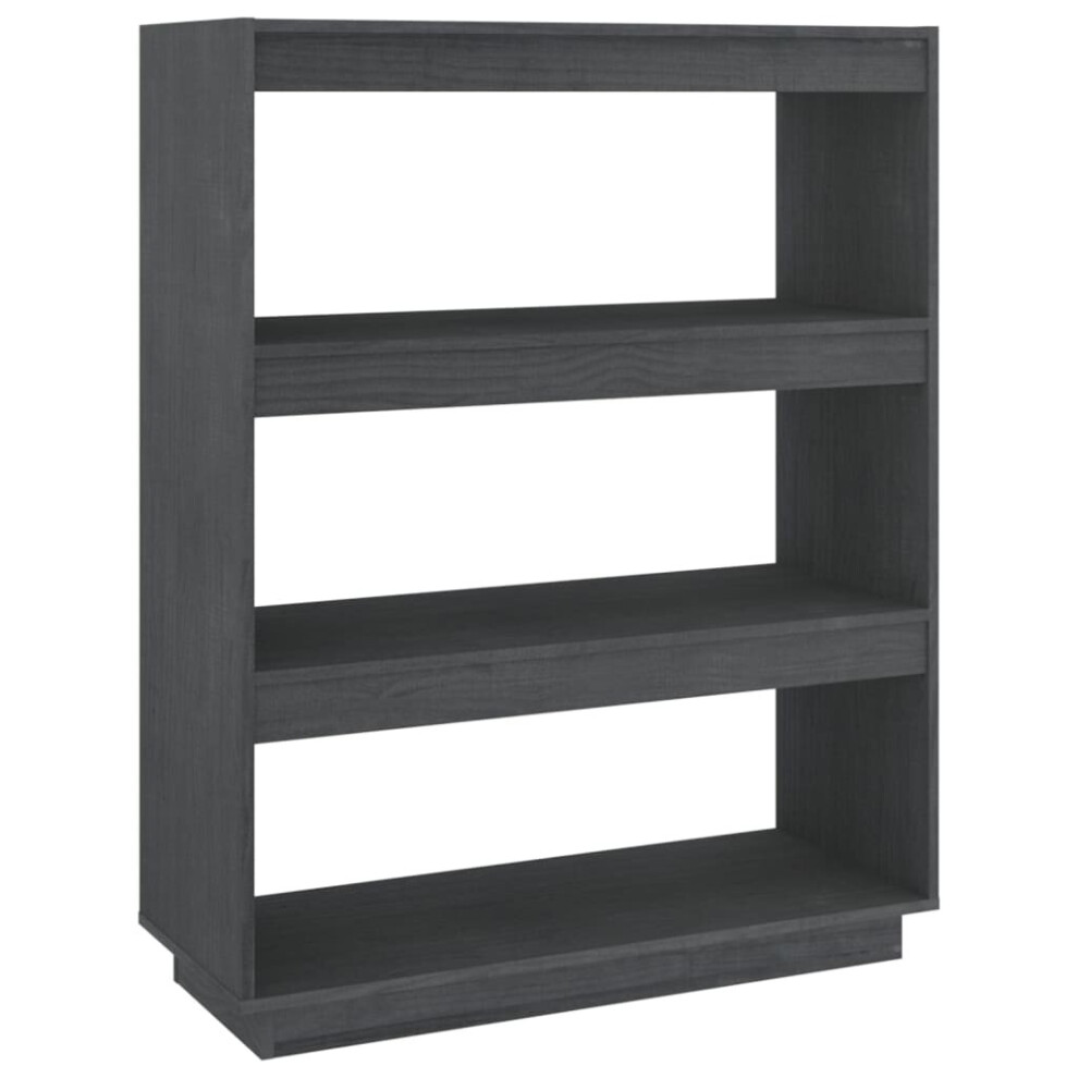 Vidaxl (Grey, 80 X 35 X 103 Cm) Solid Pinewood Book Cabinet/Room Divider Multi Colours Multi Sizes